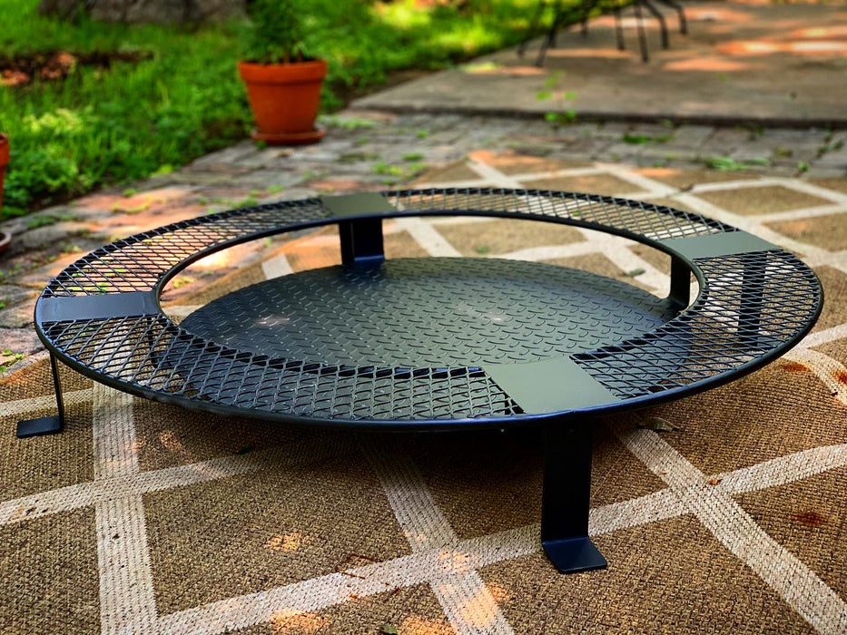 Fire Pit Base with Foot Rest - ROUND