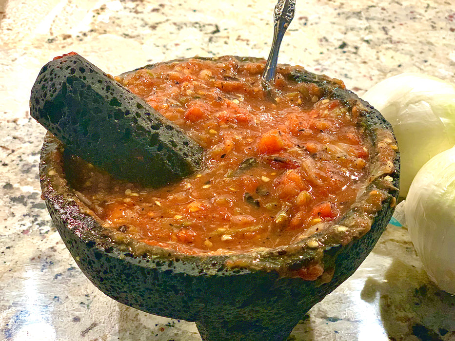 Authentic Mexican Molcajete, 7" DIAMETER - FREE SHIPPING